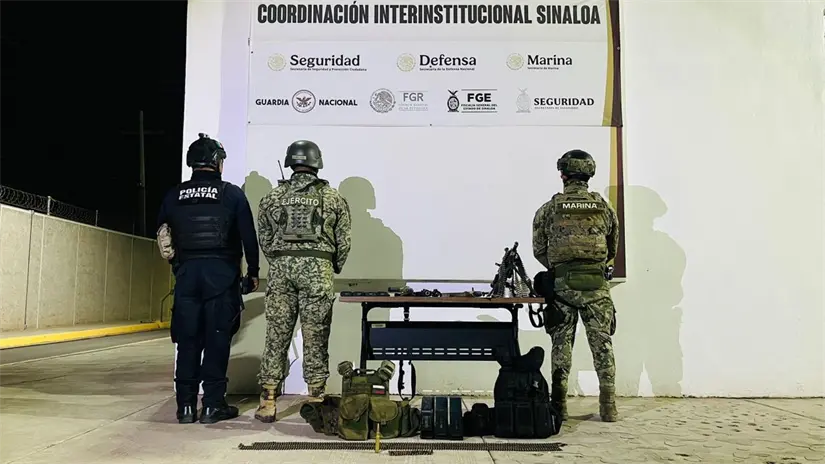 Enfrentamiento en Navolato deja dos detenidos y decomiso de armas