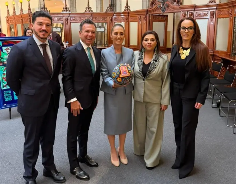 Gobernador de Jalisco en La Mañanera presenta avances previo al Mundial. Foto: Cortesía