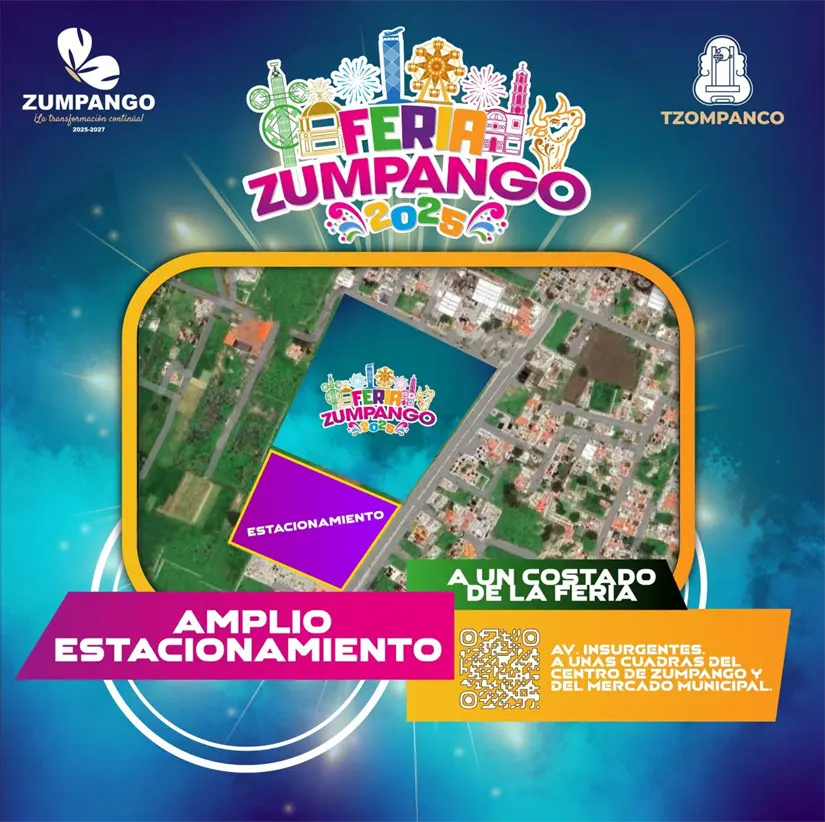 La Feria de Zumpango cuenta con área de estacionamiento. Foto: Cortesía