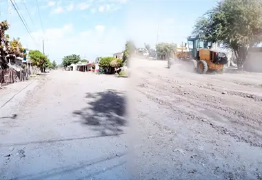 Raspan y acondicionan calles en Villa Juárez para mejorar la movilidad tras temporada de lluvias