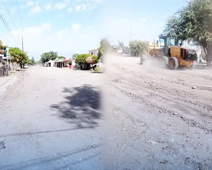 Raspan y acondicionan calles en Villa Juárez para mejorar la movilidad tras temporada de lluvias