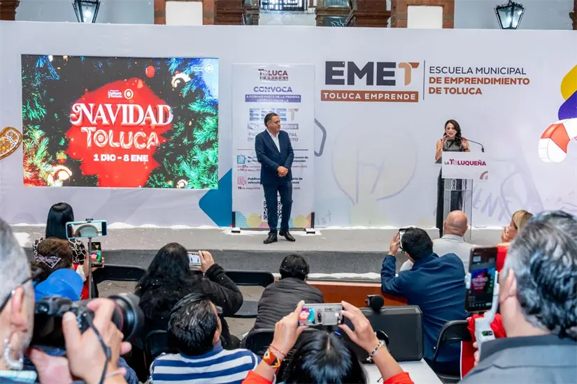 Anuncian desfile navideño y encendido del árbol en Toluca. Foto: Cortesía 