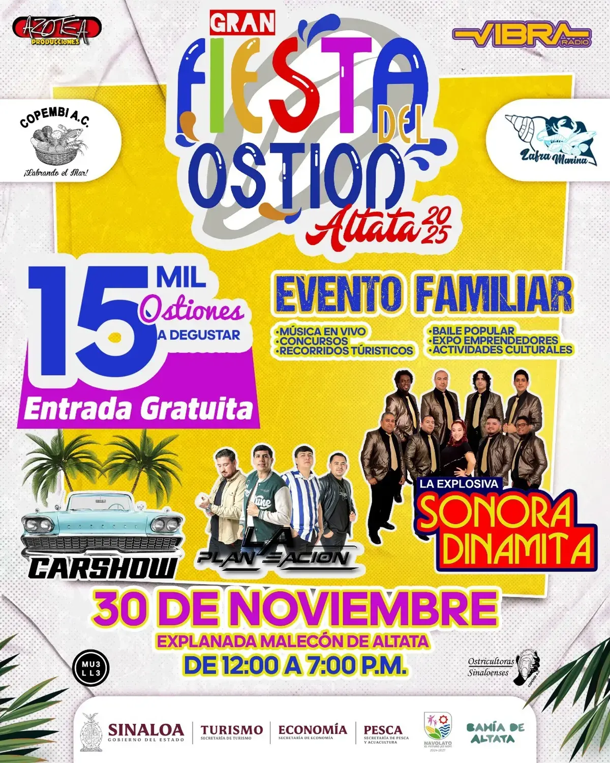 Convocatoria oficial del evento. Foto: Gob. de Sinaloa