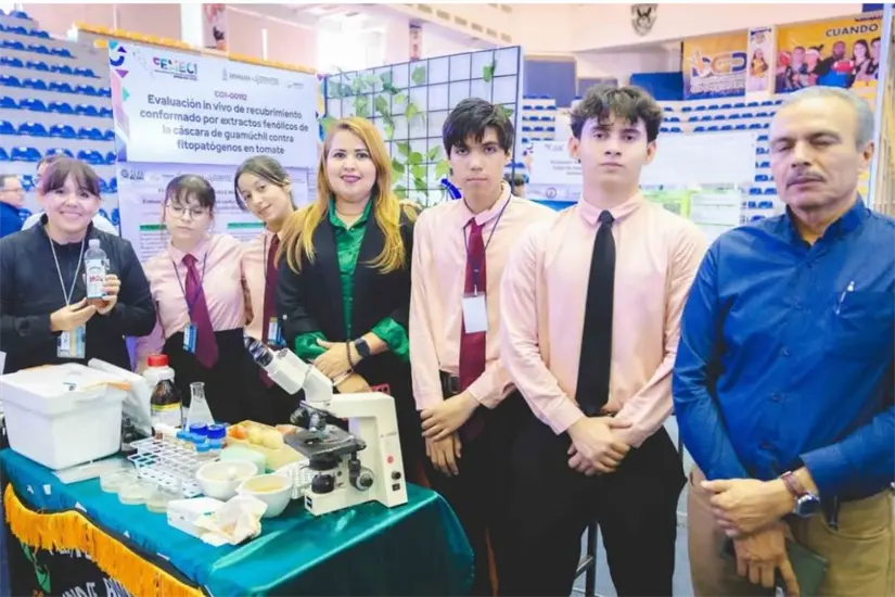 Los alumnos  del CECyTE de Loma de Rodriguera acaban de ganar la Feria Mexicana de Ciencias e Ingenierías (FEMECI) con el proyecto que propone una alternativa sustentable para enfrentar enfermedades que afectan al tomate, a base de extractos fenólicos de la cáscara del guamúchil.