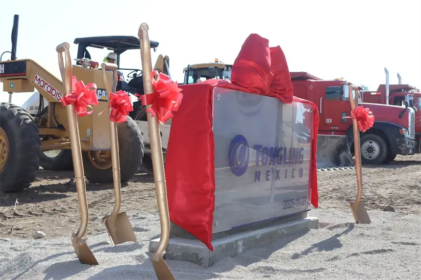 Tongling coloca la primera piedra de su planta en Guanajuato. Foto: Cortesía