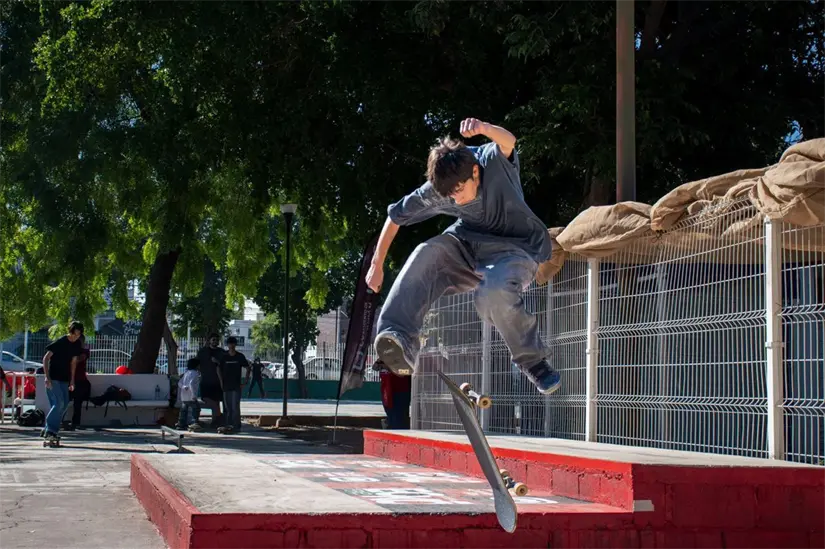 Culiacán estrena Skate Park con gran exhibición de skateboarding. Foto: IMDEC