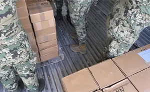 Fuerzas federales detienen cargamento millonario de metanfetamina en el puerto de Mazatlán