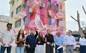 La artista Adry del Rocío invita a sembrar paz desde Culiacán con emblemático mural en la colonia Tierra Blanca