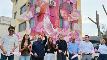 La artista Adry del Rocío invita a sembrar paz desde Culiacán con emblemático mural en la colonia Tierra Blanca
