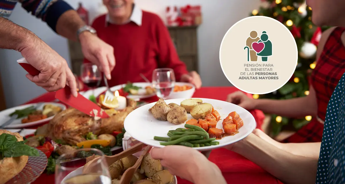 Prepara la cenas navideña con tu Pensión Bienestar. Foto: Cortesía.