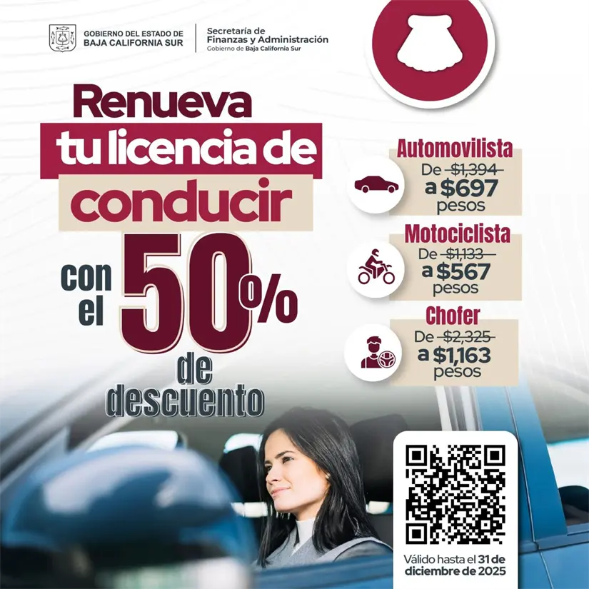 Licencias de conducir a mitad de precio en Baja California Sur. Foto: Cortesía