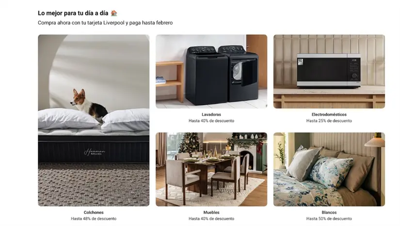 Ofertas disponibles en Liverpool. Foto: Cortesía