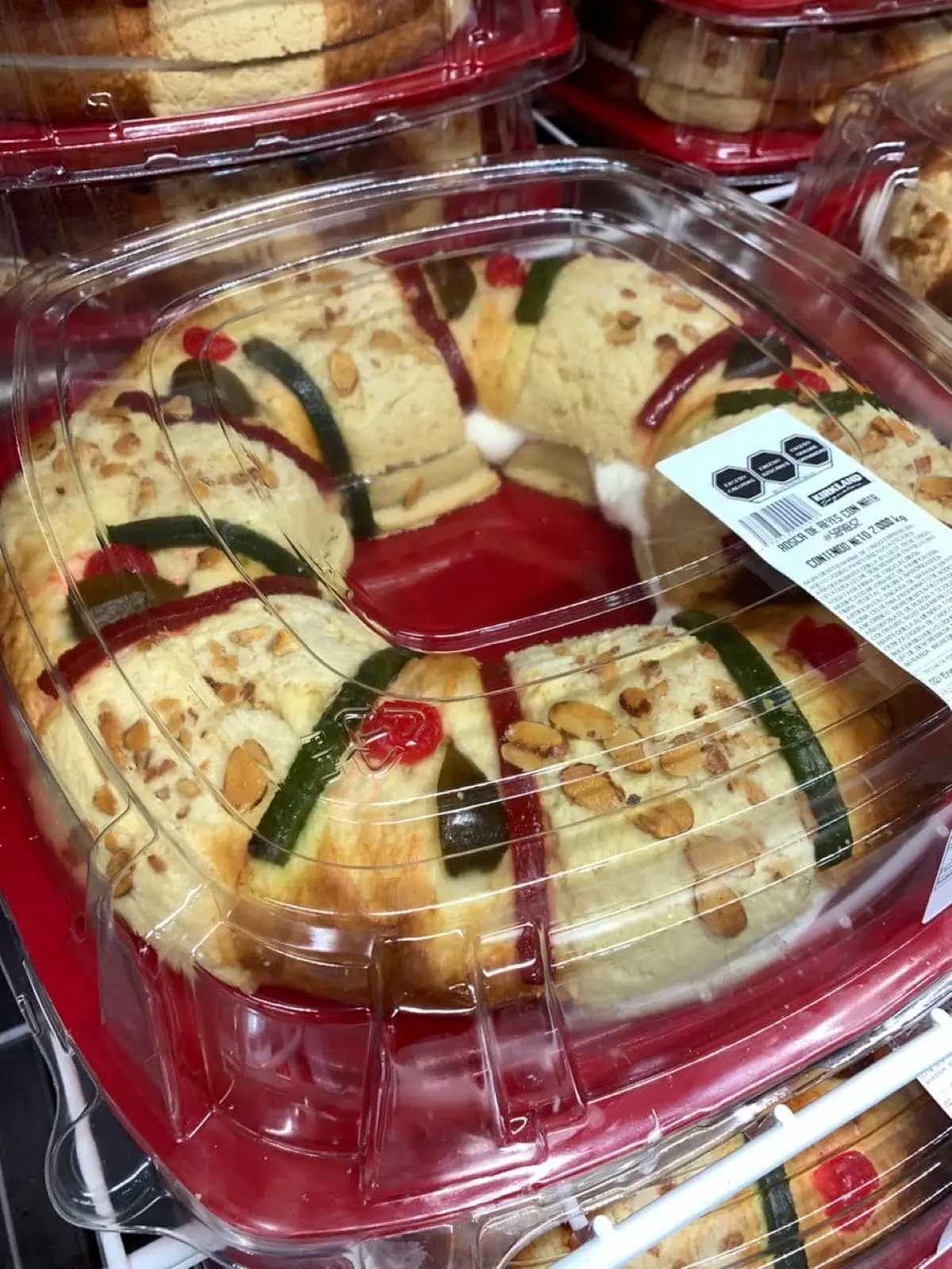 Rosca de Reyes rellena de nata y crema de Costco. Foto: Cortesía