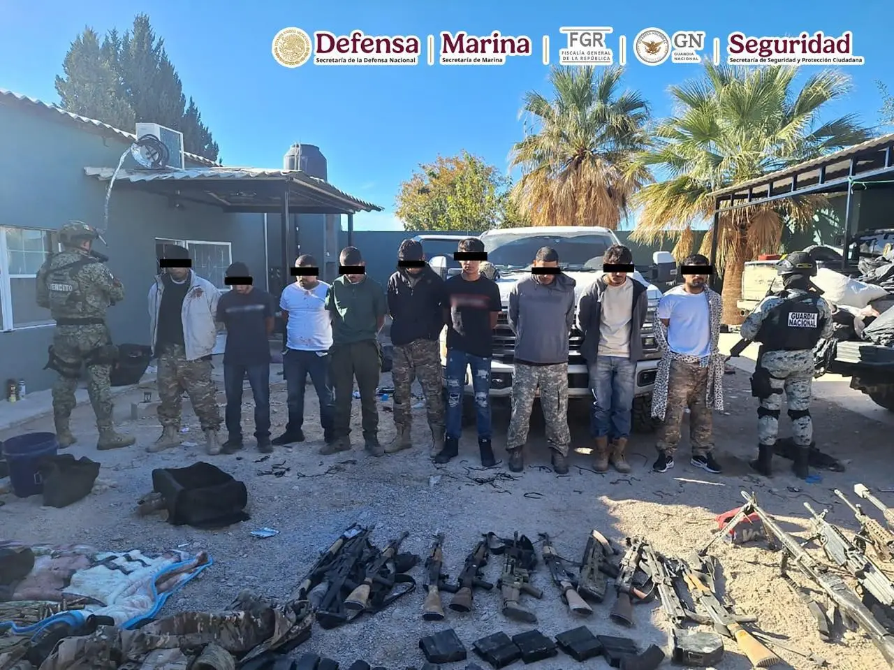 Golpe fuerte al narco. Detienen a 11 integrantes de célula delictiva en Chihuahua; entre ellos el 02.