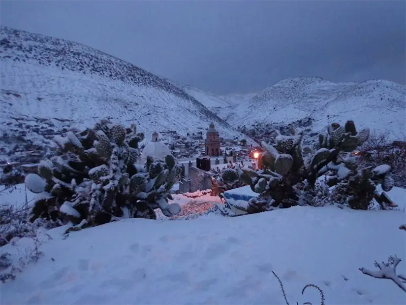 El clima de Cedral, te garantiza vistas únicas durante invierno. Foto: Cortesía.