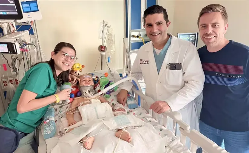 Contra todo pronóstico, las cirugías fueron un éxito y Oliver mostró una rápida mejora. Foto: Cortesía