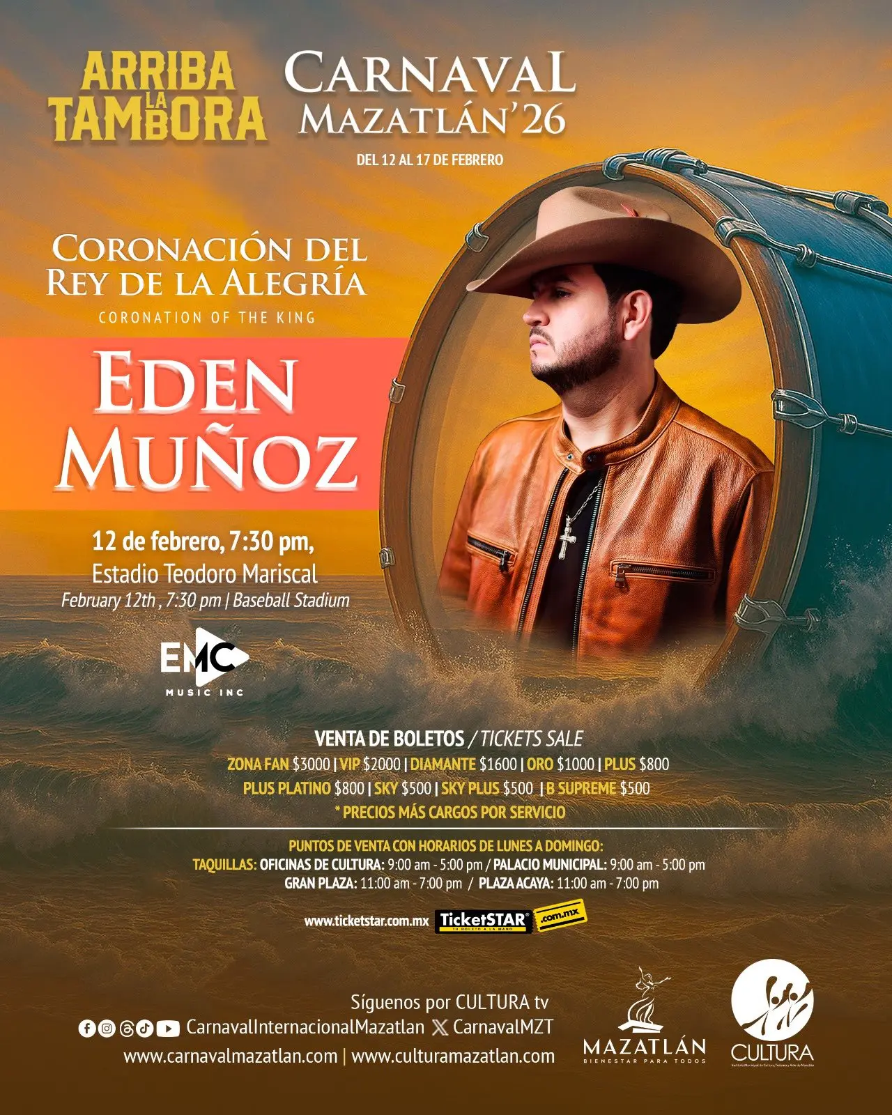 Presentación de Edén Muñoz. Foto: Cortesía