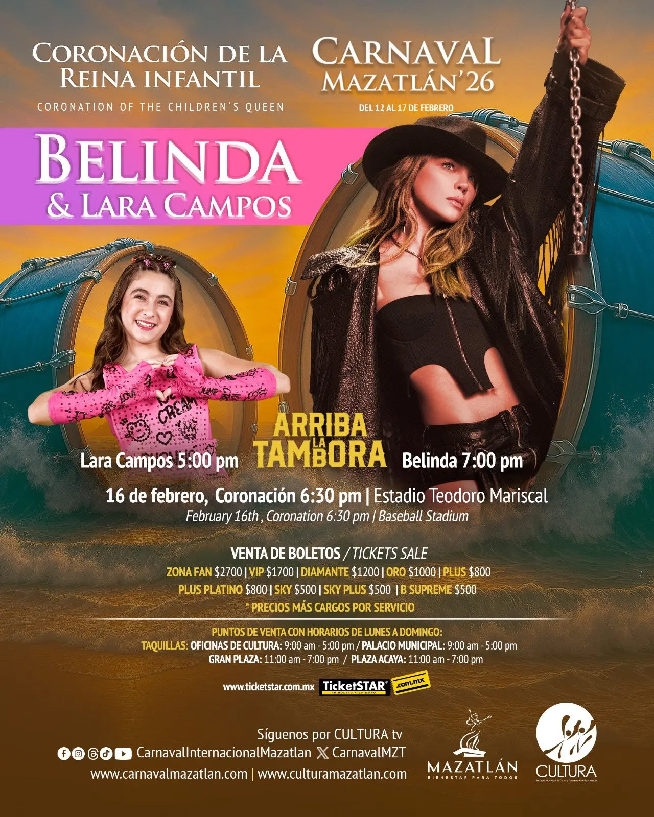 Presentación de Belinda y Lara Campos. Foto: Cortesía