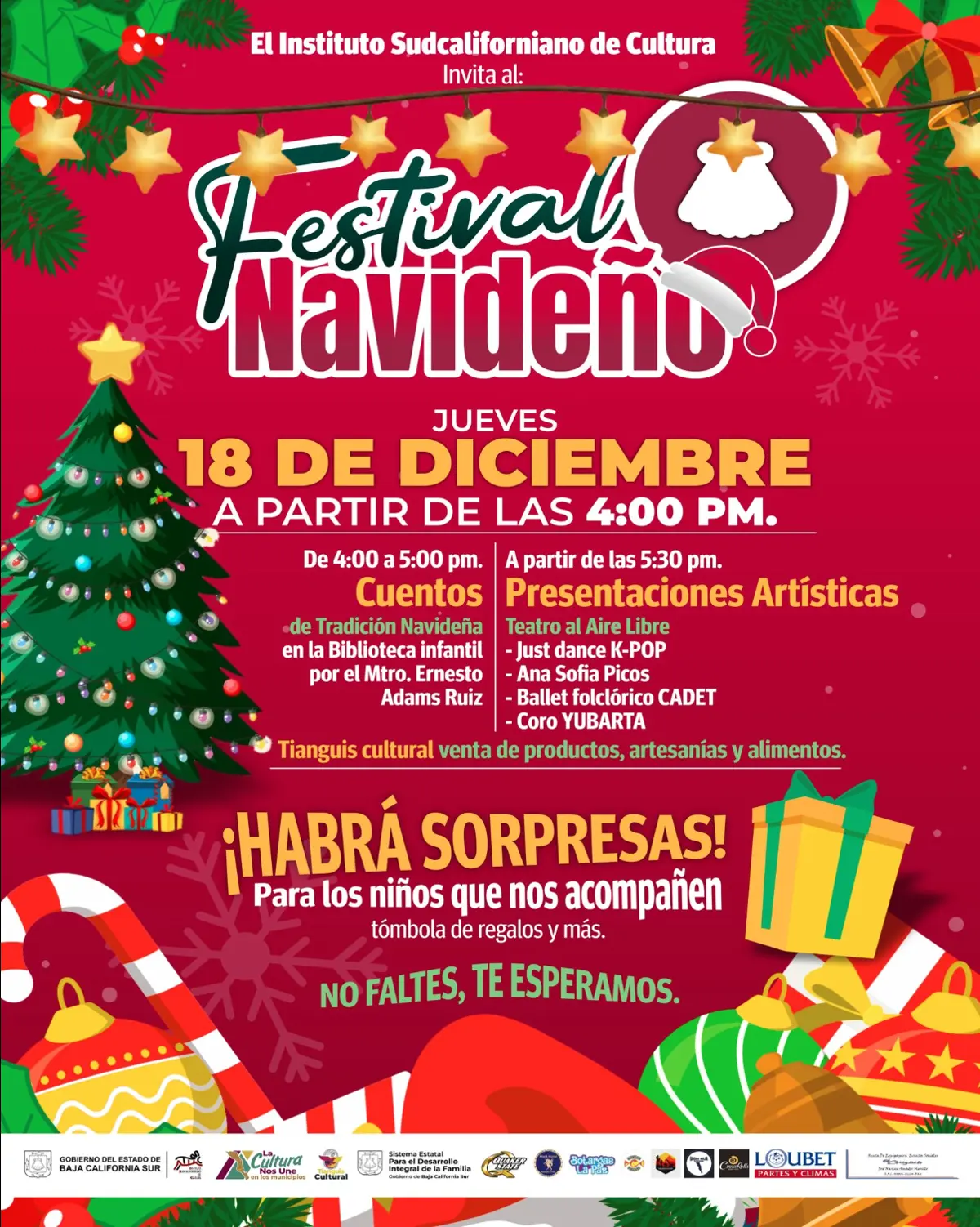 No te pierdas el Festival Navideño en La Paz. Foto: cortesía.