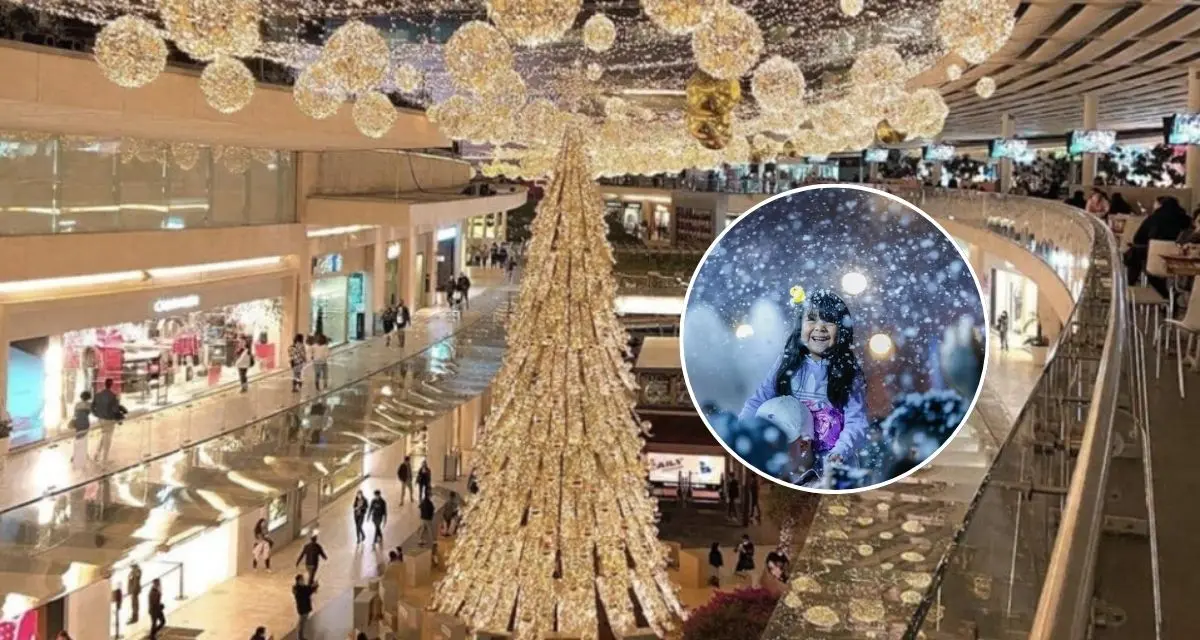 Estos son los horarios de las nevadas artificiales y actividades navideñas en plaza Antara. Foto: cortesía