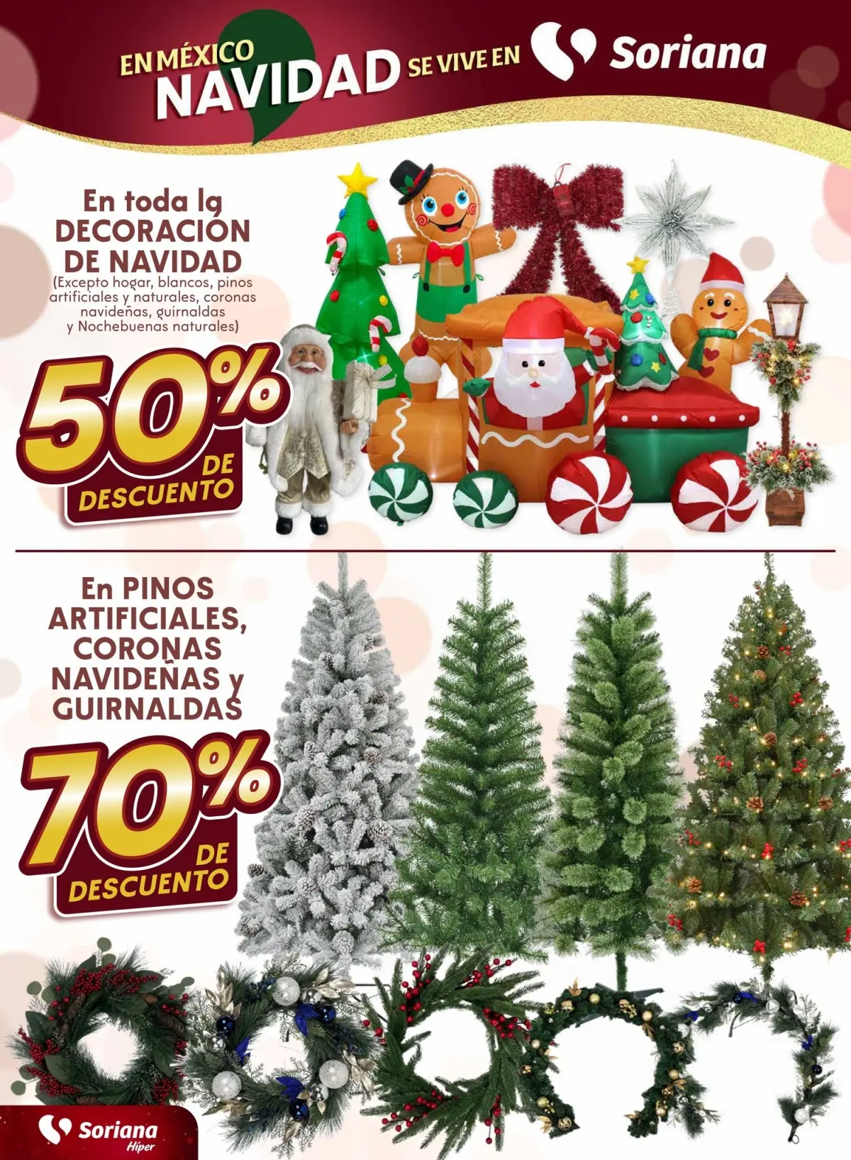 Decora tu hogar mientras ahorras con las ofertas navideñas. Imagen: Soriana