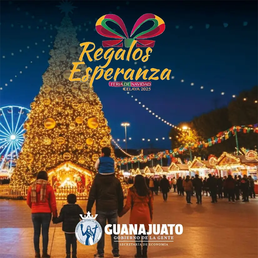Feria de Navidad de Celaya 2025 del 13 al 28 de diciembre. Foto: Cortesía