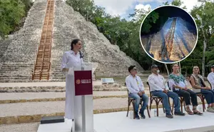 Inauguran nueva escalinata en Nohoch Mul: mejora histórica en la Zona Arqueológica de Cobá