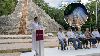 Inauguran nueva escalinata en Nohoch Mul: mejora histórica en la Zona Arqueológica de Cobá