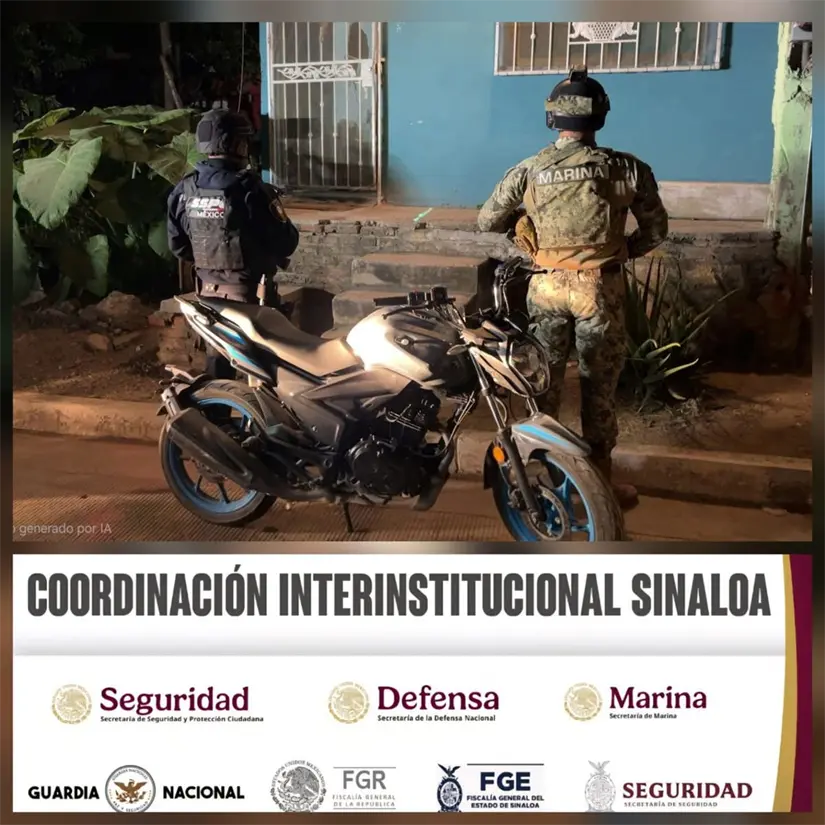Motocicleta que había sido robada recuperada en Mazatlán.