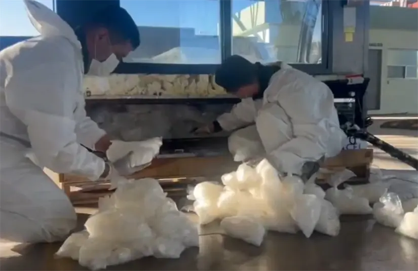 El camión que trasladaba la droga provenía de Culiacán con destino a Tijuana. 