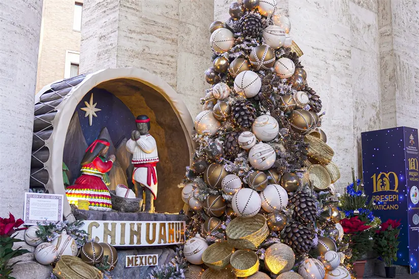 Nacimiento rarámuri desde la sierra de Chihuahua llega all Vaticano. Foto: Cortesía