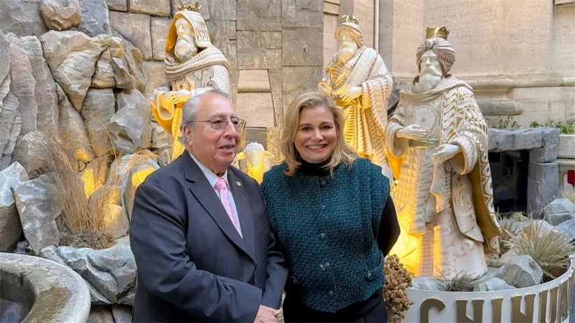 La gobernadora de Chihuahua, Maru Campos en el Vaticano. Foto: Cortesía