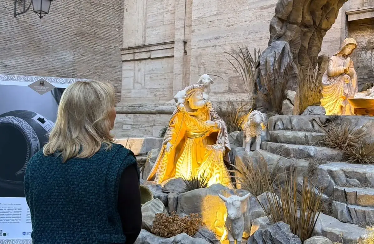 Nacimiento chihuahuense de tamaño real en el Vaticano. Foto: Cortesía