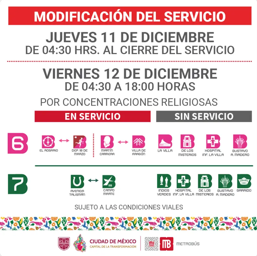 Cambios en los servicios del transporte público de CDMX. Foto: cortesía.