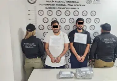 Caen dos hombres con 6 kilos de heroína en autobús de pasajeros en Guasave