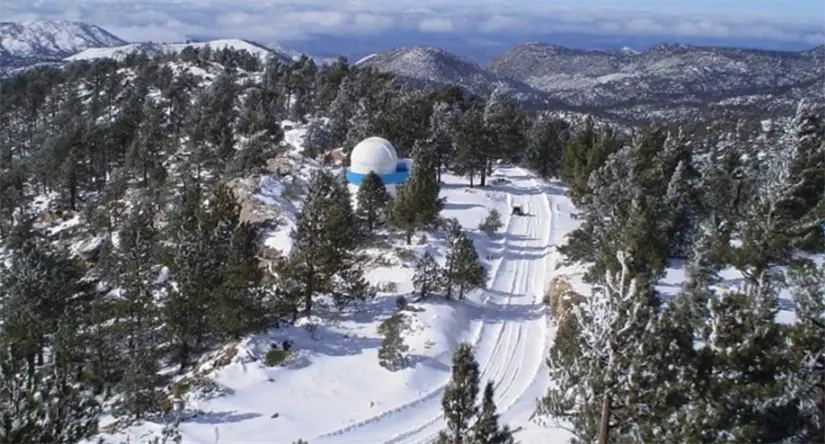 Se presentan nevadas en el Parque Nacional Sierra de San Pedro Mártir. Foto: cortesía.
