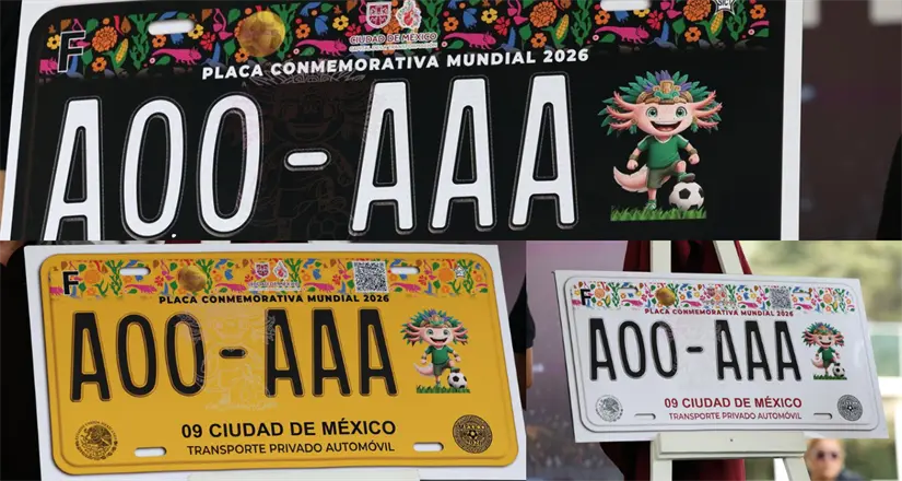 Serán tres los diseños disponibles de las placas conmemorativas del Mundial. Foto: Cortesía.