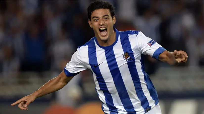 Carlos Vela en la Real Sociedad de España. Foto: cortesía.