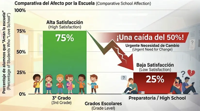 El declive del entusiasmo: La urgencia del cambio educativo.