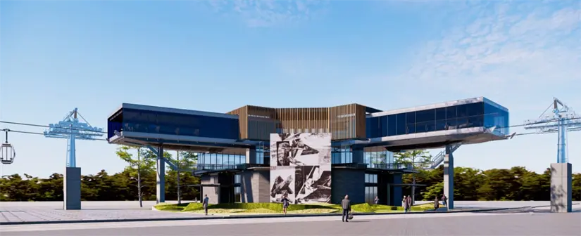 Cómo funcionara el transporte por Cable en Puebla. Foto: Cortesía