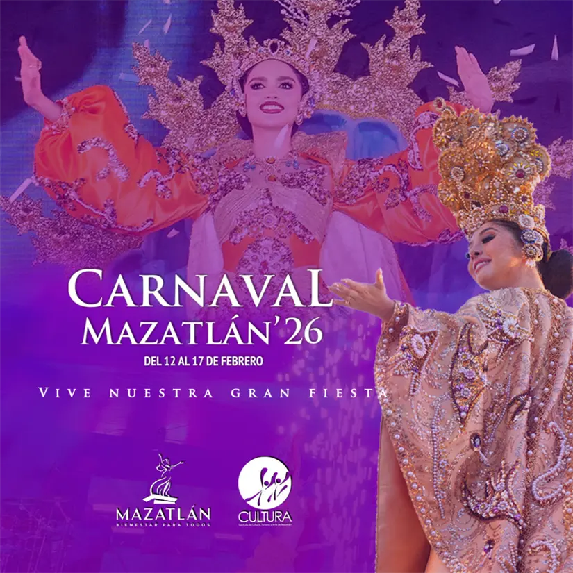 Del 12 al 17 de febrero, se vivirá el Carnaval de Mazatlán 2026 con el lema