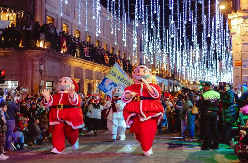 El Desfile Navideño iniciará a las 6 de la tarde en Zacatecas. Foto: Cortesía