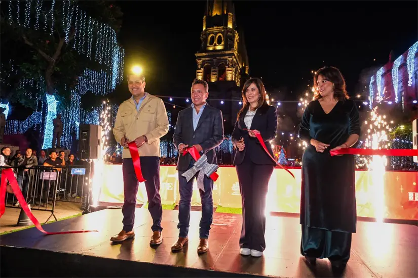 Inauguración 2025 de la pista de hielo en Guadalajara. Foto: Cortesía