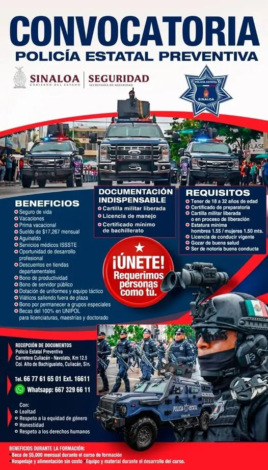 Convocatoria oficial. Foto: Secretaría de Seguridad
