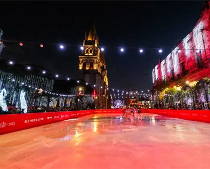 Ya abrió la pista de hielo y la rueda de la fortuna gratuita en Guadalajara; horarios