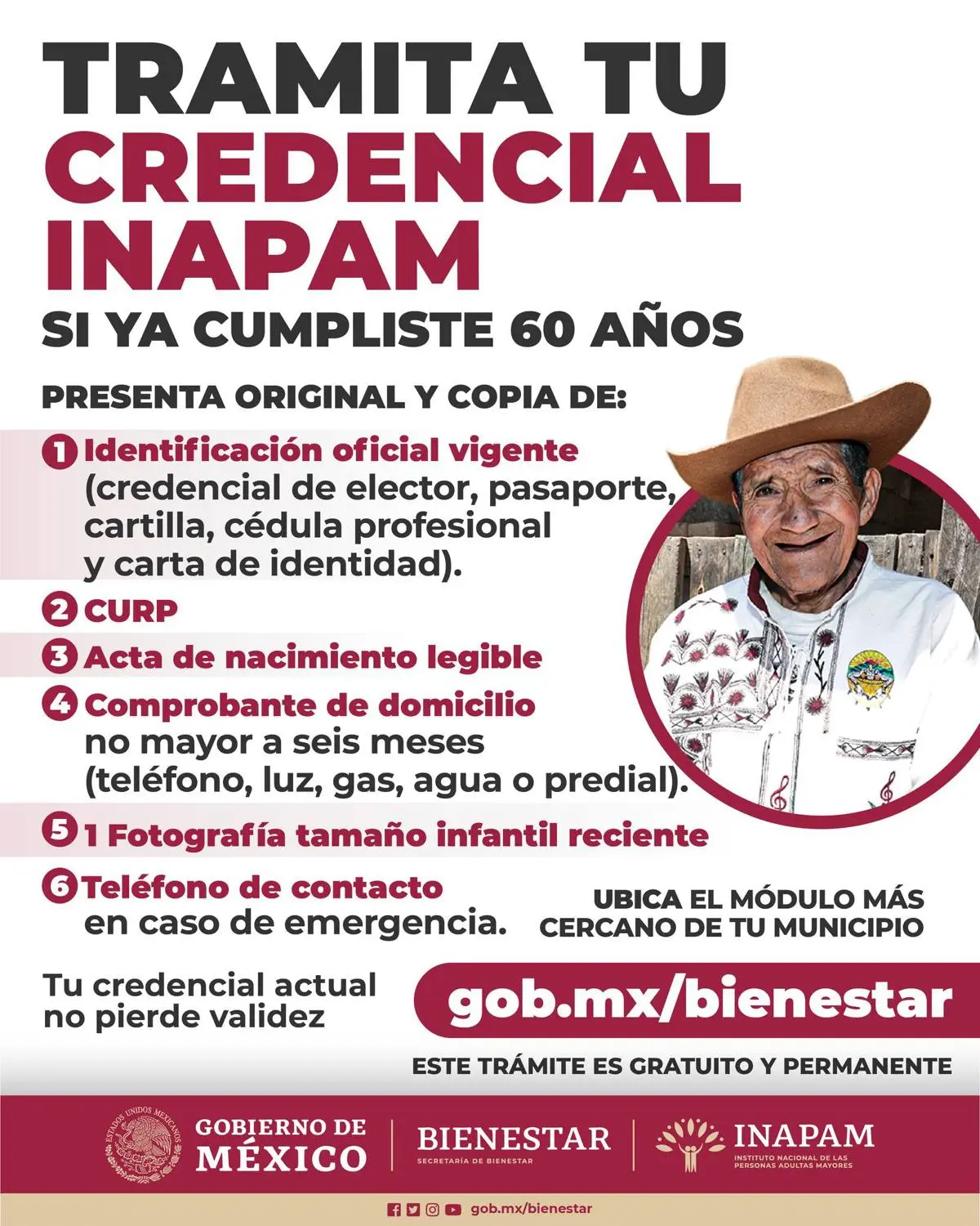 Conoce los requisitos para tramitar tu tarjeta INAPAM. Foto: Cortesía.