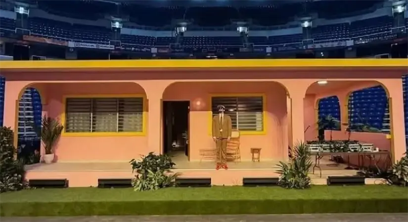 La casita de Bud Bunny en los conciertos de la CDMX. Foto: Cortesía