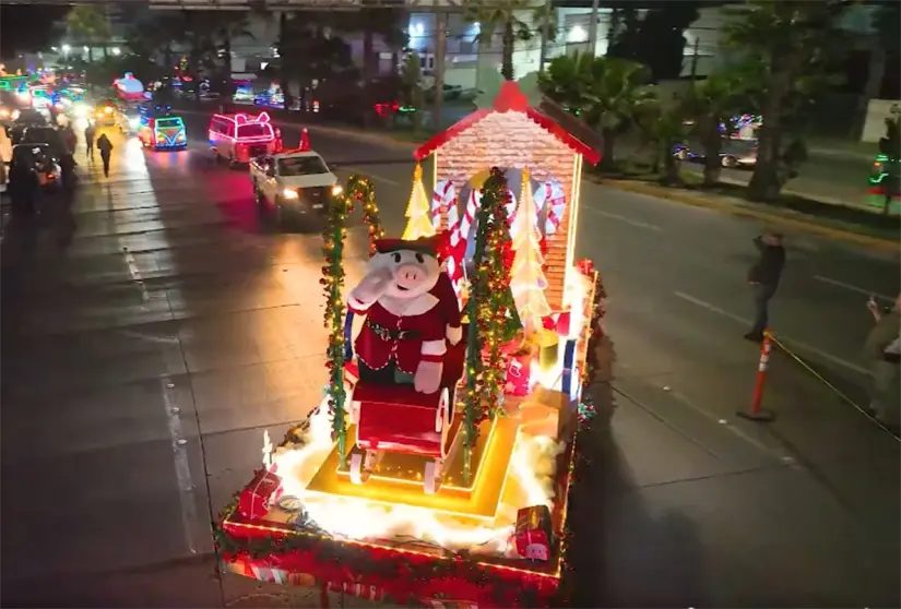 Caravana Navideña en Tijuana, este sábado 20 de diciembre. Foto: Cortesía