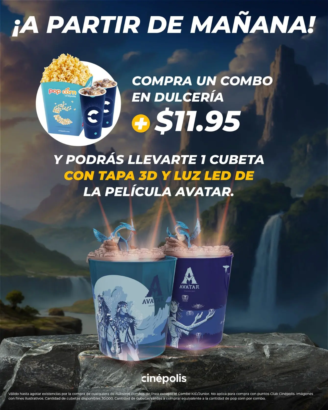 Combo de Avatar en Cinépolis. Foto: Cortesía