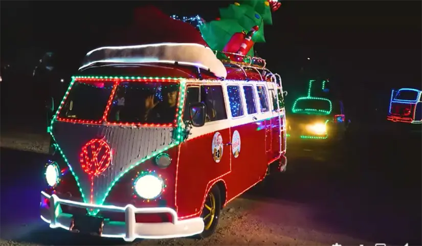 Recorrido de la Caravana Navideña de este sábado en Tijuana. Foto: Cortesía